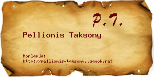 Pellionis Taksony névjegykártya